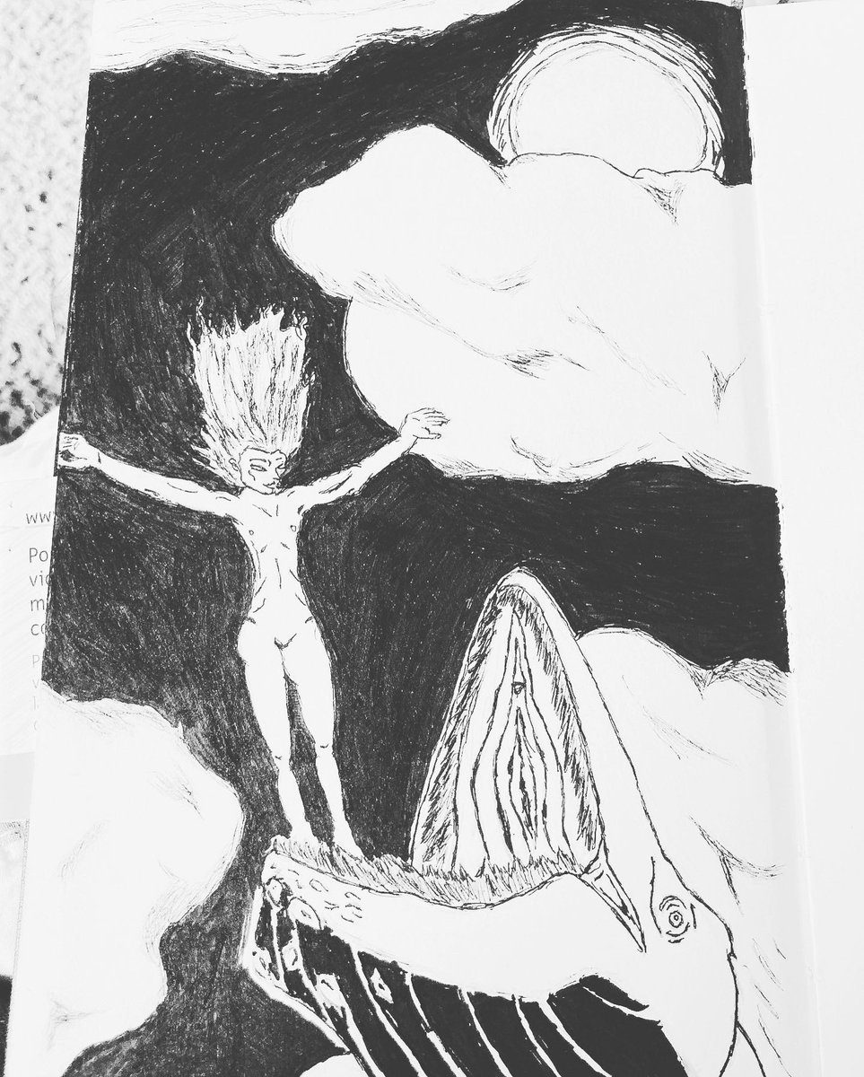 ChrisCabion's tweet photo. A bit more of my art. These are old, but I still like them. #art #ink #blackandwhite #myart #whale #transfem https://t.co/LORgjNpgy4