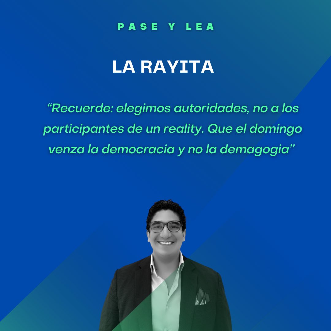 ItaloSotomayor's tweet photo. PASE Y LEA 👨🏽‍💻

Aunque piense que su voto no hace la diferencia, le recomiendo que se lo piense dos veces y vote, dibujando ‘la rayita’ en el casillero de quien considere, es el mejor para su comunidad.

“La rayita” mi texto de hoy para @lahoraecuador: https://t.co/mk5mWNElri https://t.co/jLYRT7P5NB