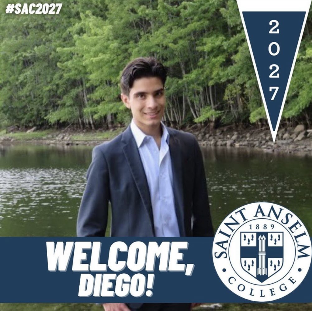 mlgomezi's tweet photo. Congratulations Diego!! 🎉🎉 #SAC2027 @SaintAnselm @STAHawksXCTF https://t.co/u2kpYpDhph