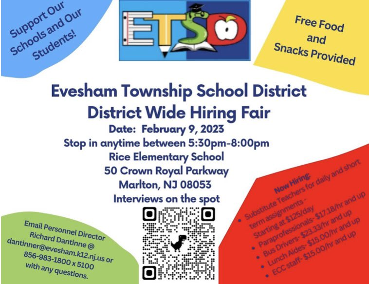 #ETSDisThePlaceToBe Come join us on February 9th. See the flyer for details. #njed @NJPSA #goodnewsinnjschools #tlap #burlco #burlingtoncountynj