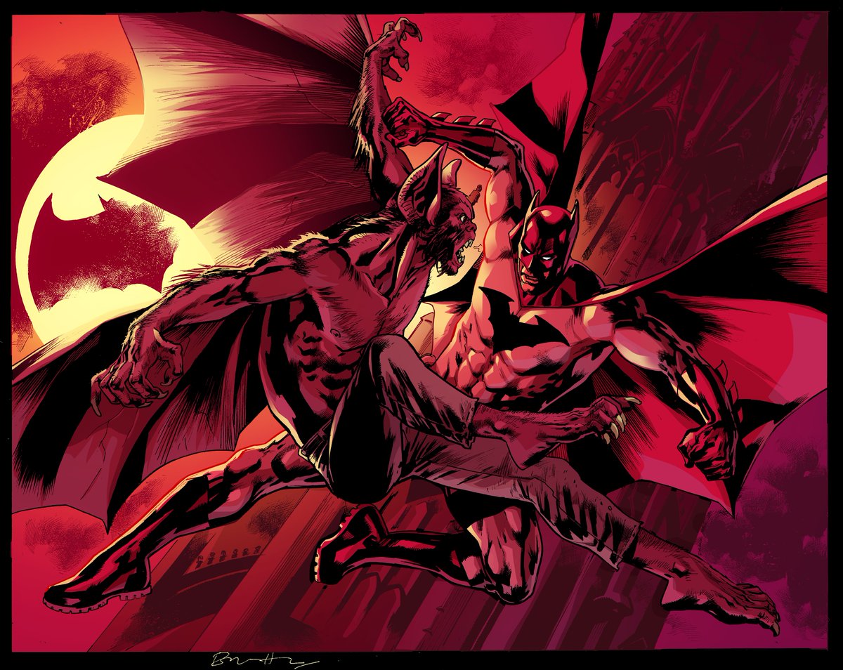 New colorist jam! Its Man-Bat and Batman by @TheBryanHitch #colorjam #coloristjam