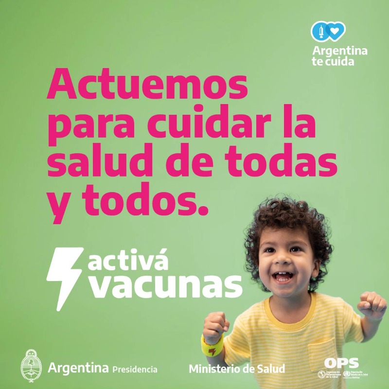 MinSalud_Ar's tweet photo. 🗣️ Activá Vacunas❗️ Todavía estás a tiempo.

Llevá a vacunar a niñas y niños de 13 meses a 4 años inclusive.

Son dosis adicionales, gratuitas y obligatorias. Se aplican en vacunatorios y centros de salud.

Compartí esta info para cuidarnos entre todas y todos

#PrimeroLaGente