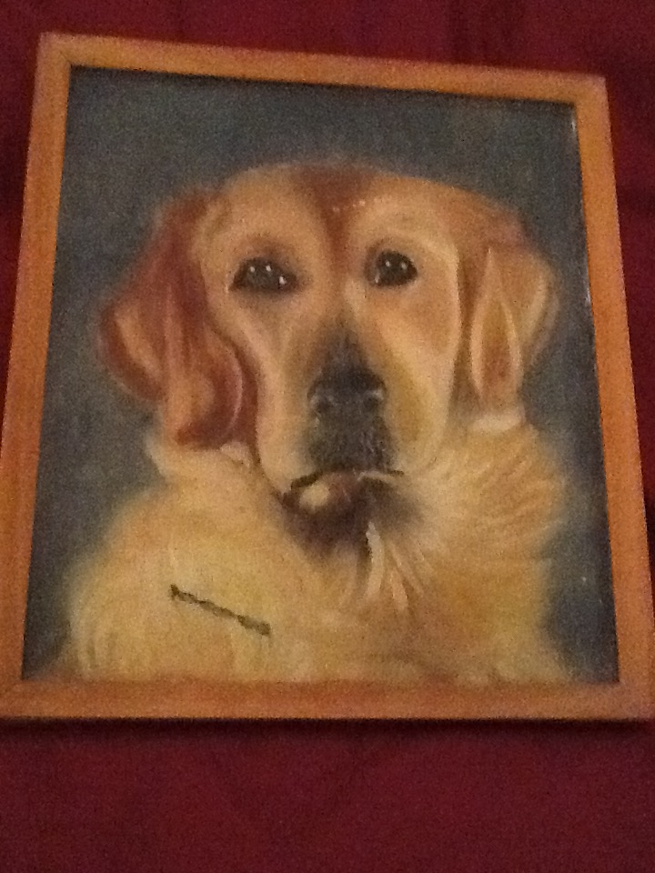 Gaya_WK's tweet photo. @royalacademy #RAFridayDoodle #MakingModernism
Candy a sweet golden Labrador Retriever - childhood pet. An art class painting https://t.co/oFdppwkjdQ