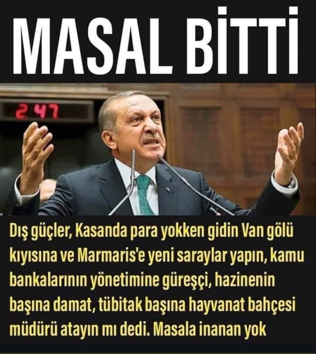 Saray üstüne saray yaptıran yoksul ülkenin savruk, başğanı az kaldı çok az.. #EmekliSiziBitirecek