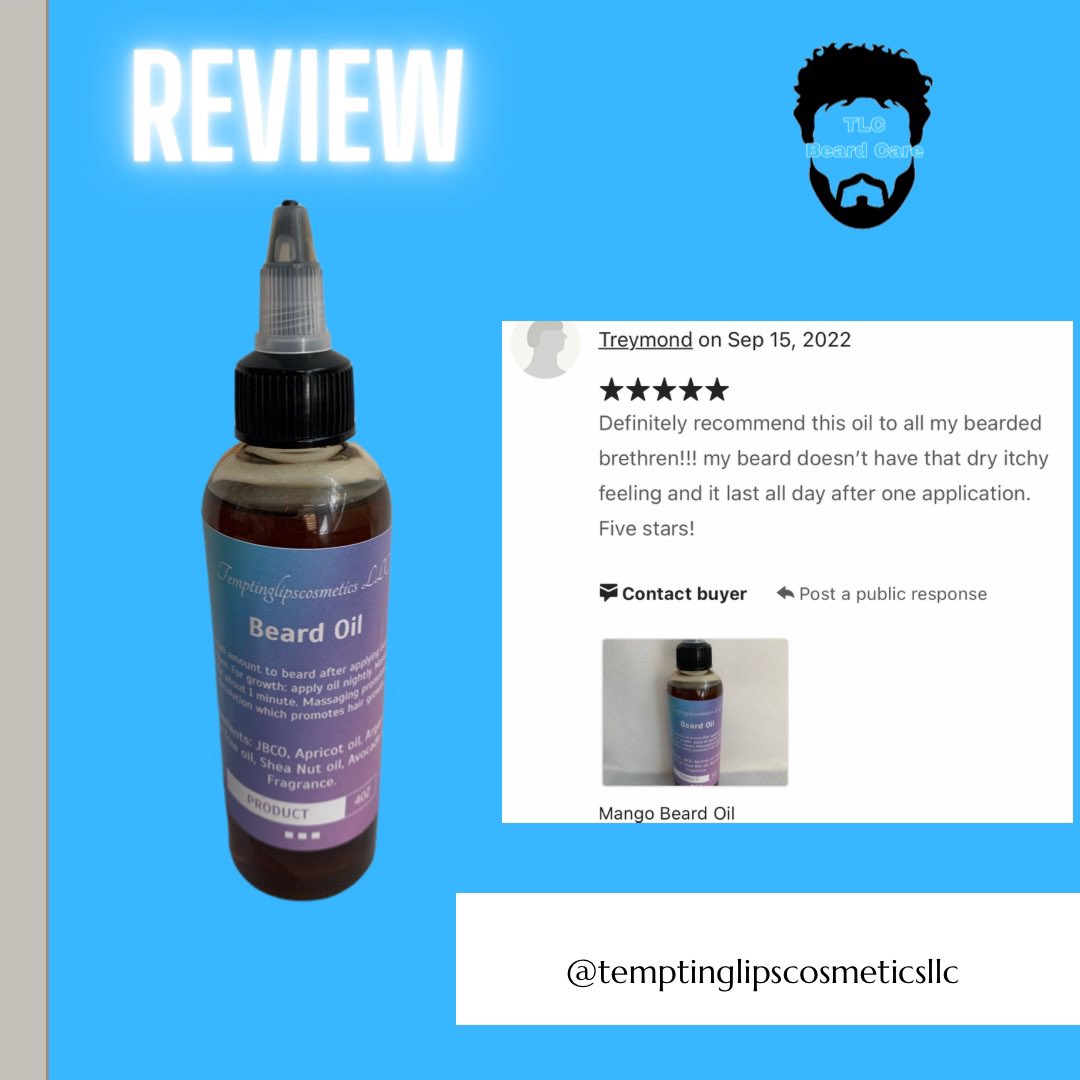 bonitanishaa's tweet image. The product.          The review.

My beard oil is mixed with 7 different oils that has a different function to keep your beard from being dry &amp;amp; brittle, helps retain moisture, strengthens the hair strands, relieves itchiness, plus helps with growth.
