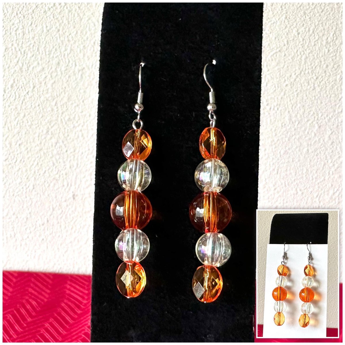 Orange Pop Earrings
(Lighting can affect the way these earrings look)

Buy a pair in my Square shop:
justaskcassie.square.site/product/orange…

#orange #earrings #jewelry #orangeearrings #orangejewelry #handmade #uniquegifts #uniquejewelry #uniqueearrings #unique