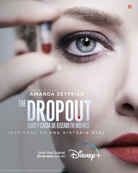 Cinco series sobre emprendedores y sus empresas que no deberías perderte:

1º “The Dropout: Auge y caída de Elizabeth Holmes” ( 2022).
 
Disponible en Disney +