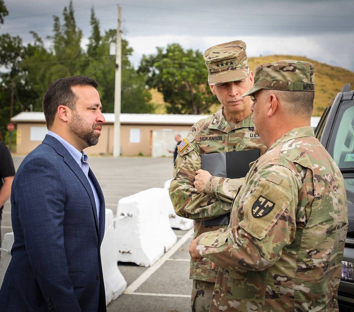 prsecestado's tweet photo. En representación de @GovPierluisi, celebrando el inicio de construcción de un nuevo Centro de Entrenamiento en el Campamento Santiago en Salinas junto a @RepGonzalez y @KarilynBonilla, un proyecto histórico liderado por @USACEHQ. https://t.co/Bl8QoBDBK0
