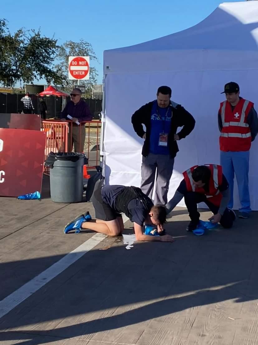 MrInvigorator's tweet image. Today I ran a sub 3 hour marathon and qualified for Boston with less than a minute to spare. Promptly puked my brains out the second I finished