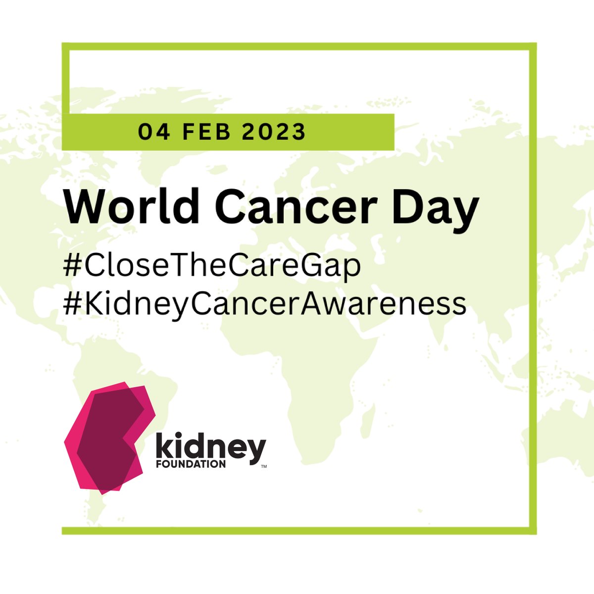 #KidneyCancer affects many Canadians, and for this reason, today, The Kidney Foundation joins #WorldCancerDay ’s mission to #CloseTheCareGap. Become a part of the solution by getting involved here: kidney.ca/Get-Involved