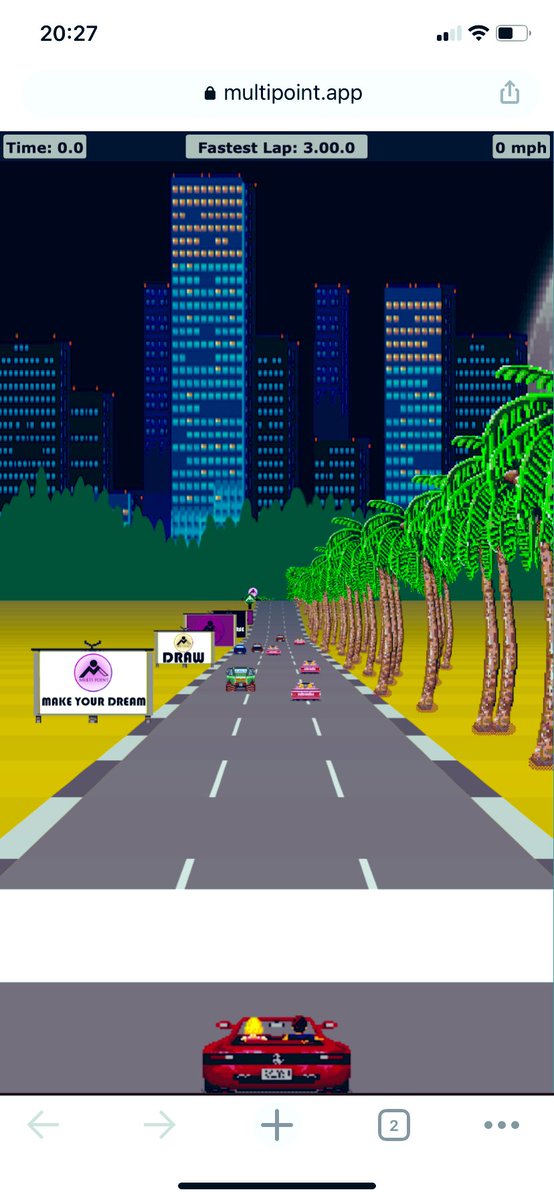 Did you know that you can advertise on the signs in the Multi Point Car Game?