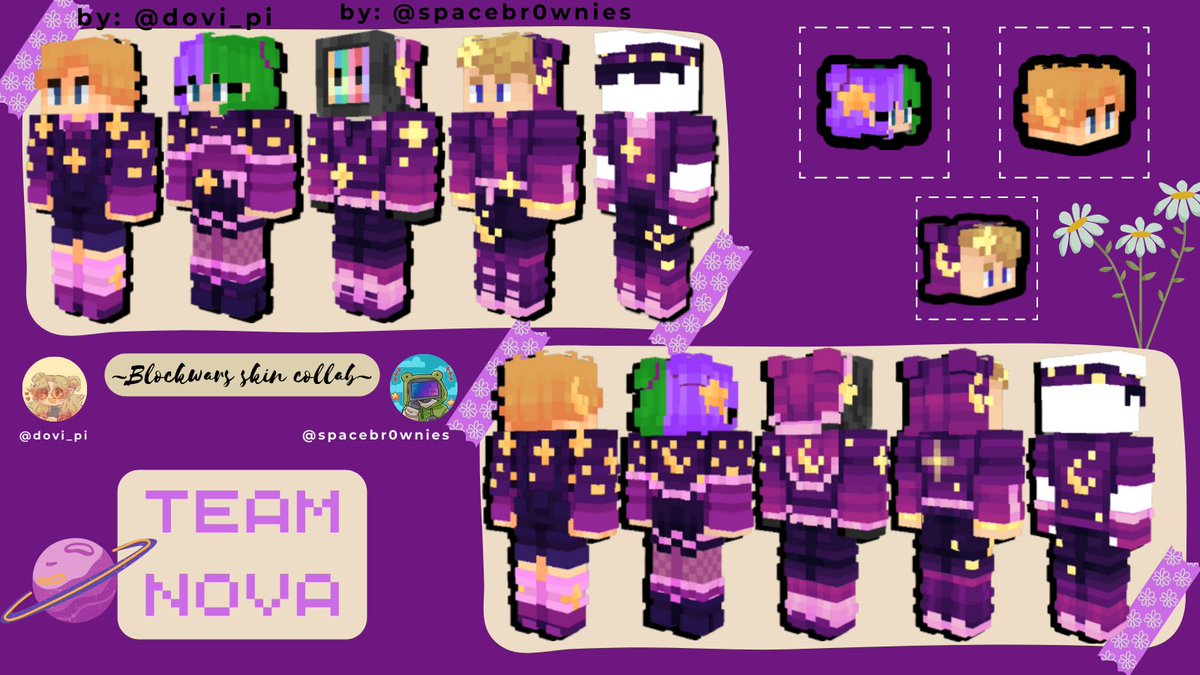 dovi_pi's tweet photo. Team Nova shining brighter than the stars!
[ collab with the beloved @spacebr0wnies <3]

RTs are appreciated :D

#blockwars #blockwarsfanart #blockwarsskins @EndaeLIVE @ricekristys_ @TVManGriffin @Emyrald_ @C10WD https://t.co/gqLRKcsr5l