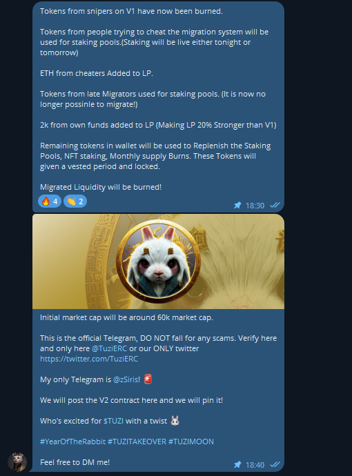 V2 IS COMING, GET READY! #TUZI #ETH $TUZI 

t.me/TuziERC