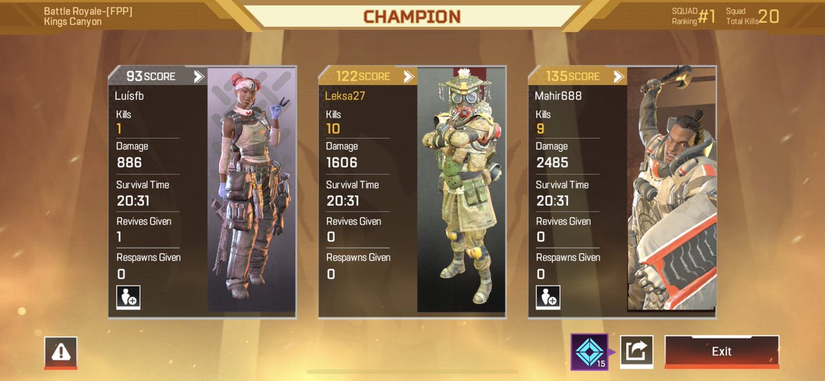 lek_shimada's tweet photo. Got bored and played apex mobile it was fun 🫡 https://t.co/g67tYdgxFq