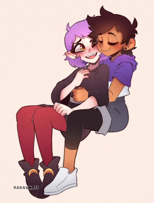 Recently watched The Owl House and I just wanted to say that these two are so cute together and I hope they're happy forever cuz my mental stability depends on them-#TheOwlHouse #lumity 