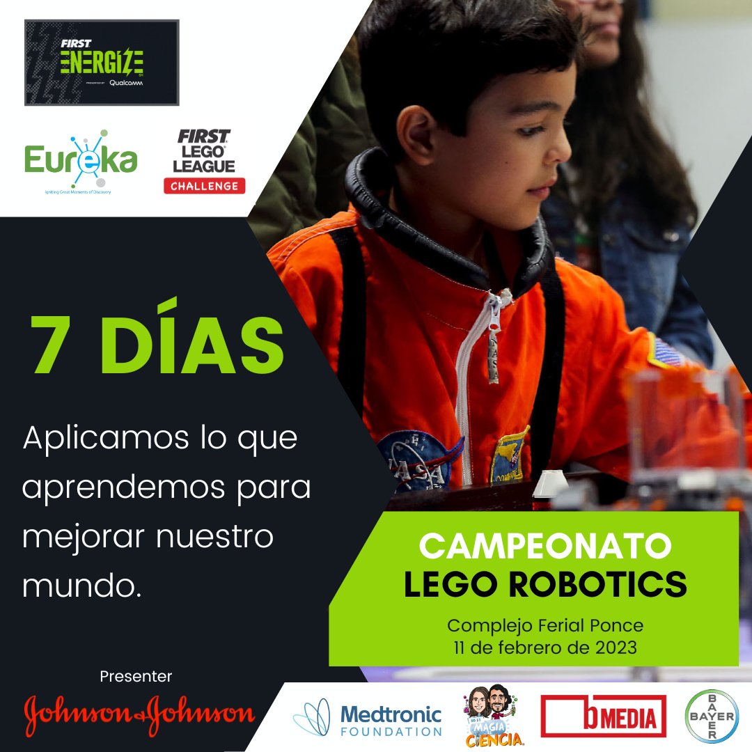 EurekaESIpr's tweet photo. Hoy en nuestro conteo al Campeonato de dejamos con este dato de curioso de Eureka: ¡En nuestros 10 años con  FIRST® ROBOTICS hemos impactado a más de 5,000 estudiantes en Puerto Rico! #momentosEureka #roboPRide #estrellasBoricuas https://t.co/xdtGUbrycW