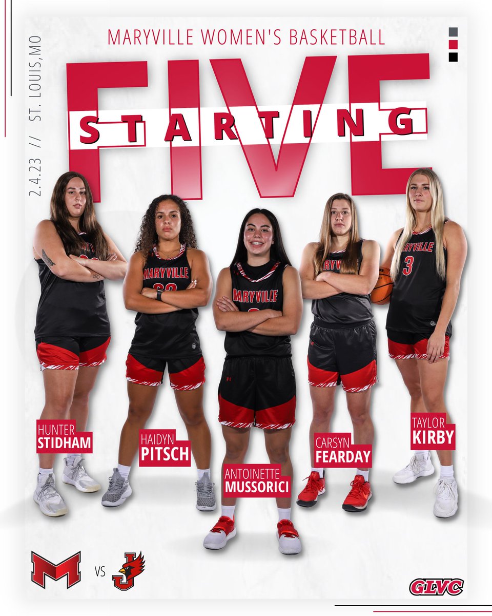 MaryvilleWBB's tweet photo. Here is today’s Starting 5️⃣ vs William Jewell!

#BigRedM x #BuildIt https://t.co/FYBIfch6l9