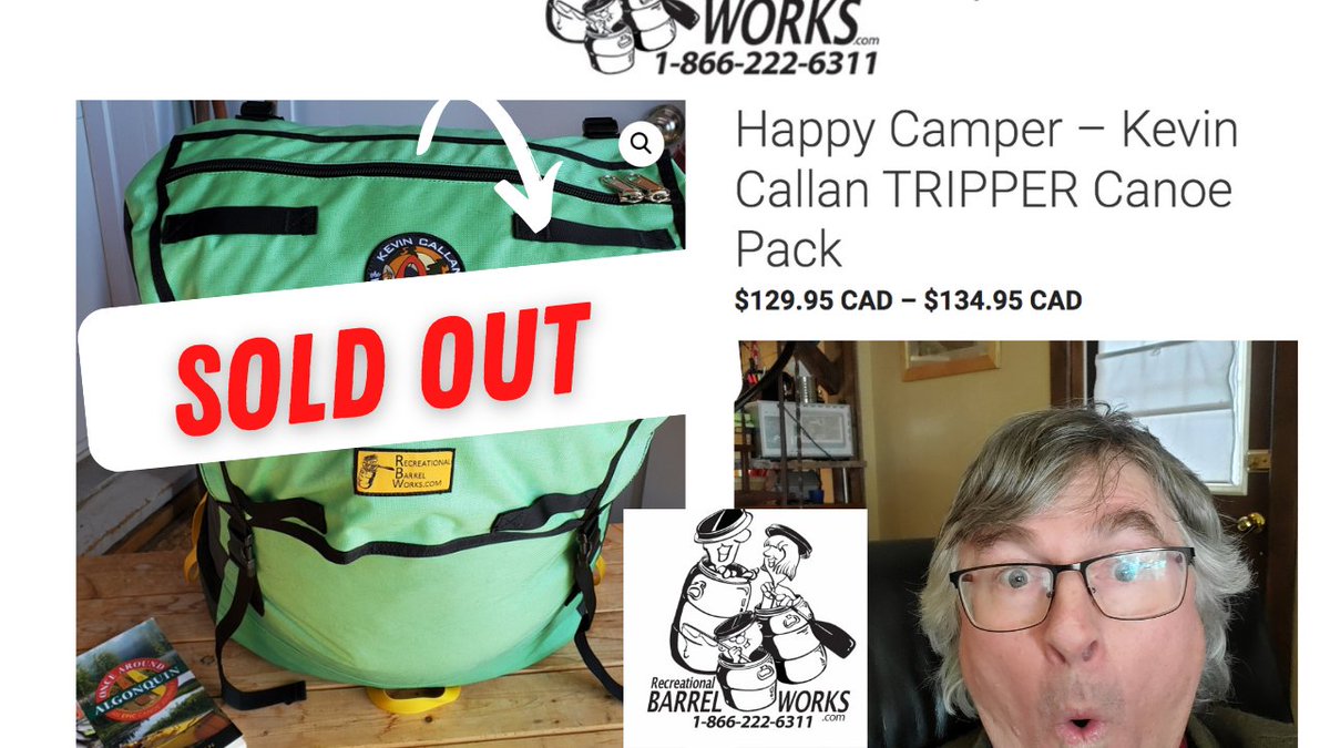 Wow. SOLD OUT in less than 48 hours. <a href="/KCHappyCamper/">The Happy Camper</a> Canoe Pack from Recreational Barrel Works 50 packs are gone - with the profits going to <a href="/campoutlook/">Camp Outlook</a> who get youth out on canoe trips that generally don't have the ability to do so. Please feel free to still donate to the camp.