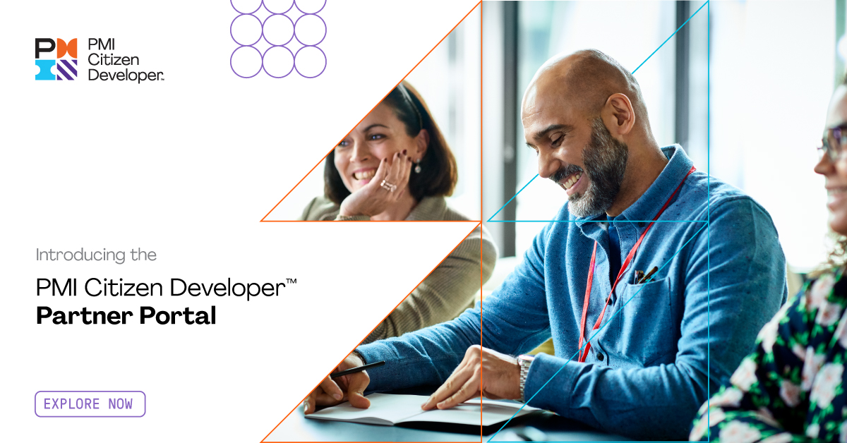PMInstitute's tweet image. Check out our new #PMICitizenDeveloper Partner Program resource: the Partner Portal will help connect you with #lowcode/#nocode organizations, thought leadership pieces, upcoming events, and more. ow.ly/eiFa50MxNbr