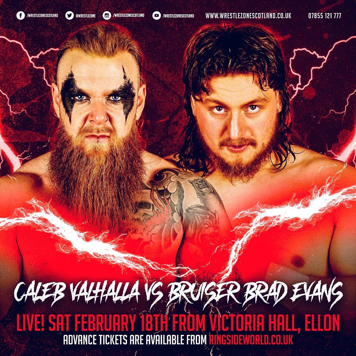 wrestlezone's tweet image. Saturday, February 18th - LIVE in Ellon. 

@CalebValhalla vs @BruiserBradE 
A match worthy of being a main event anywhere in the country! 

Tickets available at - ringsideworld.co.uk/events.php?id=…