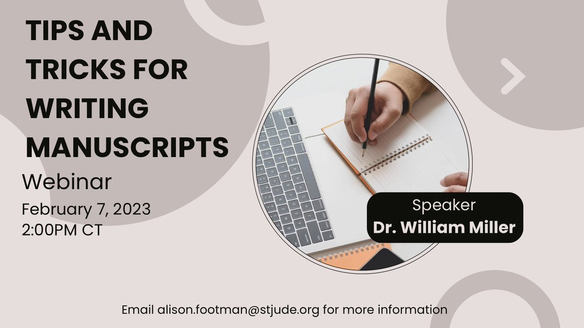 ✨One of our favorite STI champions, Dr. @BillMiller_Epi is giving tips on writing manuscripts this Tuesday, Feb 7 at 2PM CT. Learn how to overcome writers block, get your science out to readers, & ask ALL the questions. Email me for meeting link.✨ @ASTDA1 @InfoASHA #STITwitter