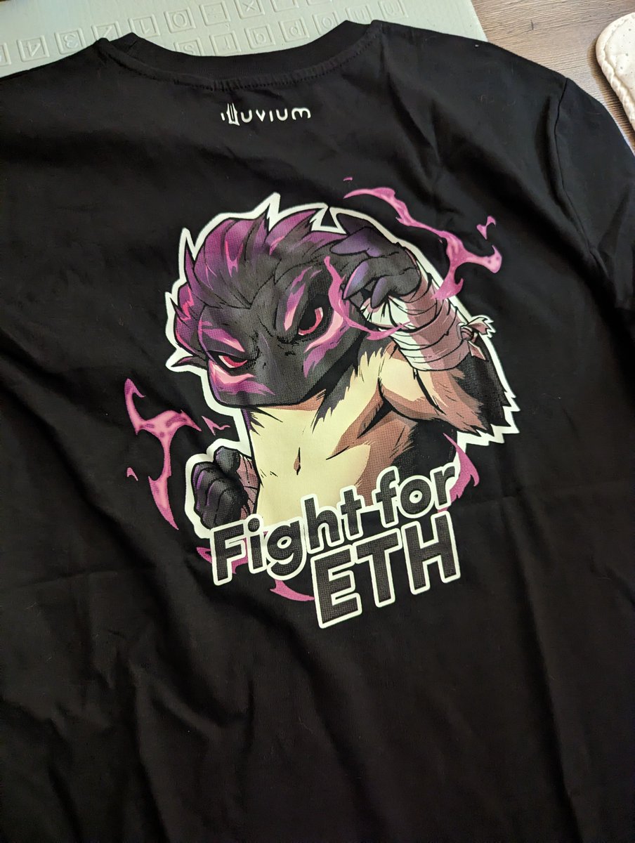 Gaming_Pulse_'s tweet photo. Got my Doka Shirt from #Illuvium today.
Looks so nice. #FightforETH
Thanks @illuviumio https://t.co/BH3la8vKNG