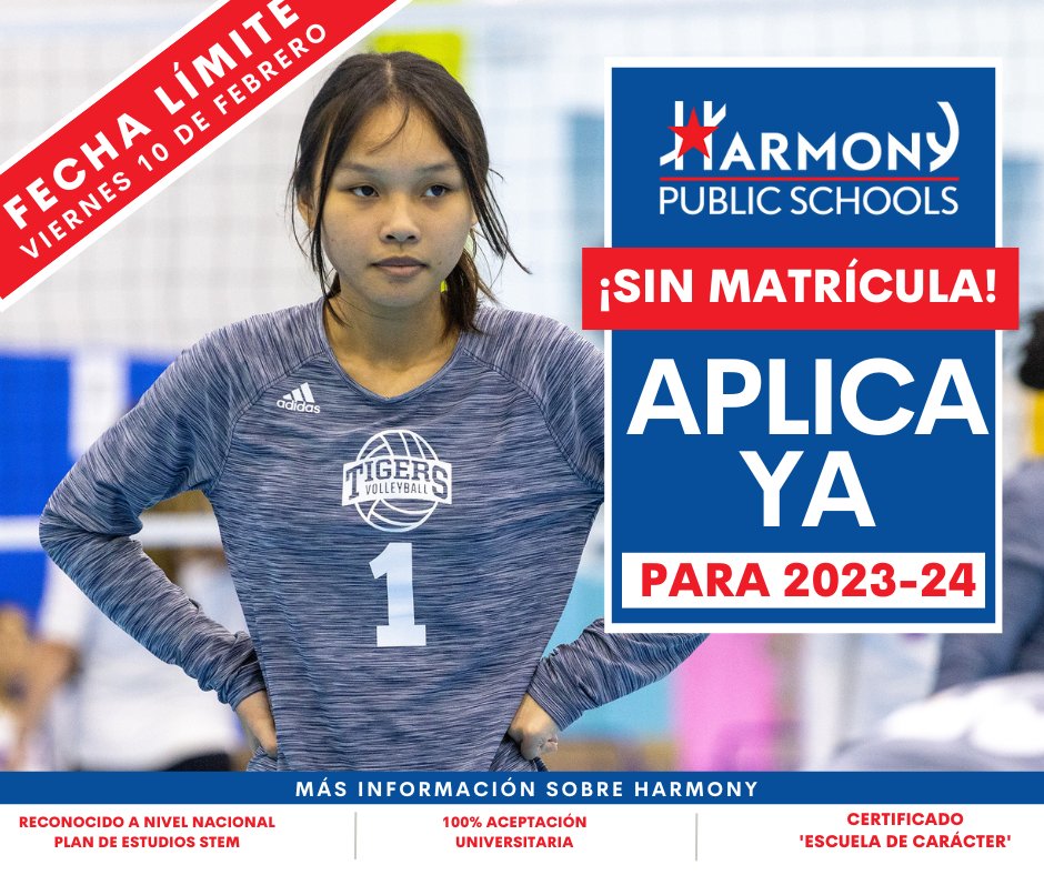 HarmonyEdu's tweet photo. Β‘Este es su recordatorio diario para completar su solicitud de Harmony para el aΓ±o escolar 2023-2024!
https://t.co/UXwArAkrnB
#harmonypublicschools #HPS #k12 #STEM #ApplyHarmony https://t.co/hBvNJqxgIb