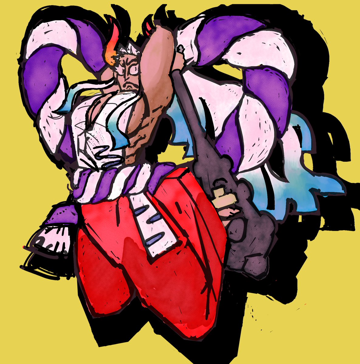 bittartbuck's tweet photo. i did the sketch for this a year ago and just colored it now :) I pinky promise ill try to post art this year https://t.co/IrcbyJ84jn