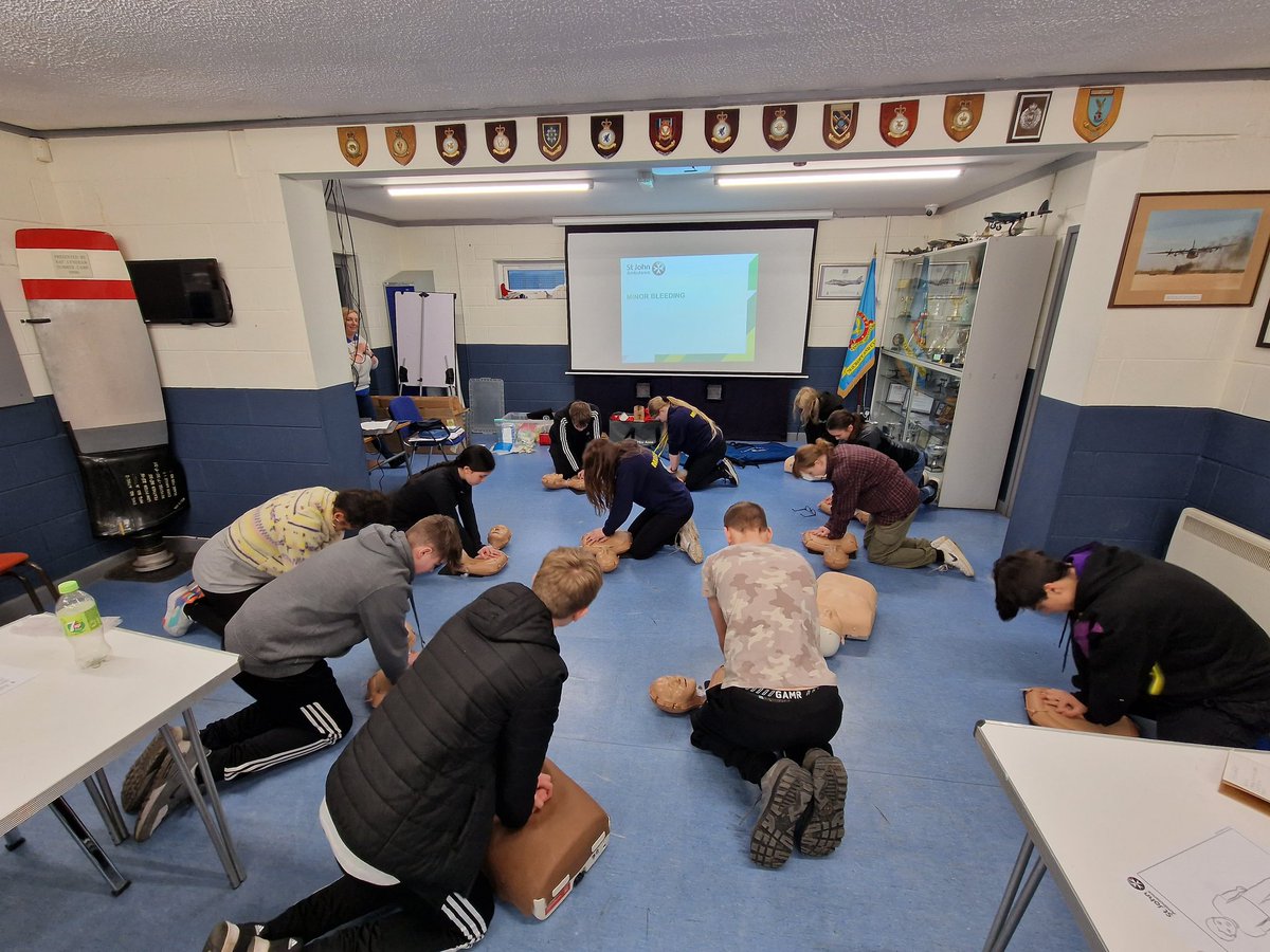 12 Cadets have spent the day learning life saving first aid skills as part of the St John's Youth First Aid course. CPR is just one of the many areas covered in our first aid courses, but it is one of the most important. 

What did you do today?
