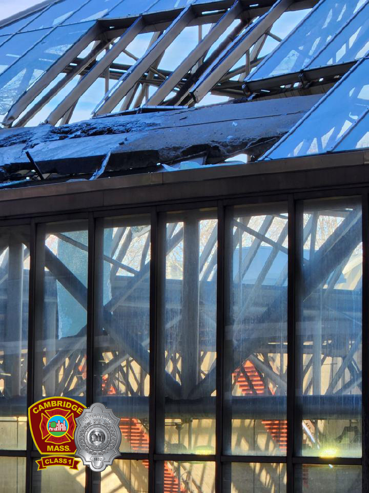 Tech Rescue: FD units are working at a vehicle crash w injury on the top level of the Alewife MBTA parking garage. Vehicle is overhanging the edge of the structure. Alewife MBTA is CLOSED pending structural evaluation.
Cambridge &amp; Transit PD &amp; Pro EMS are also working on scene.