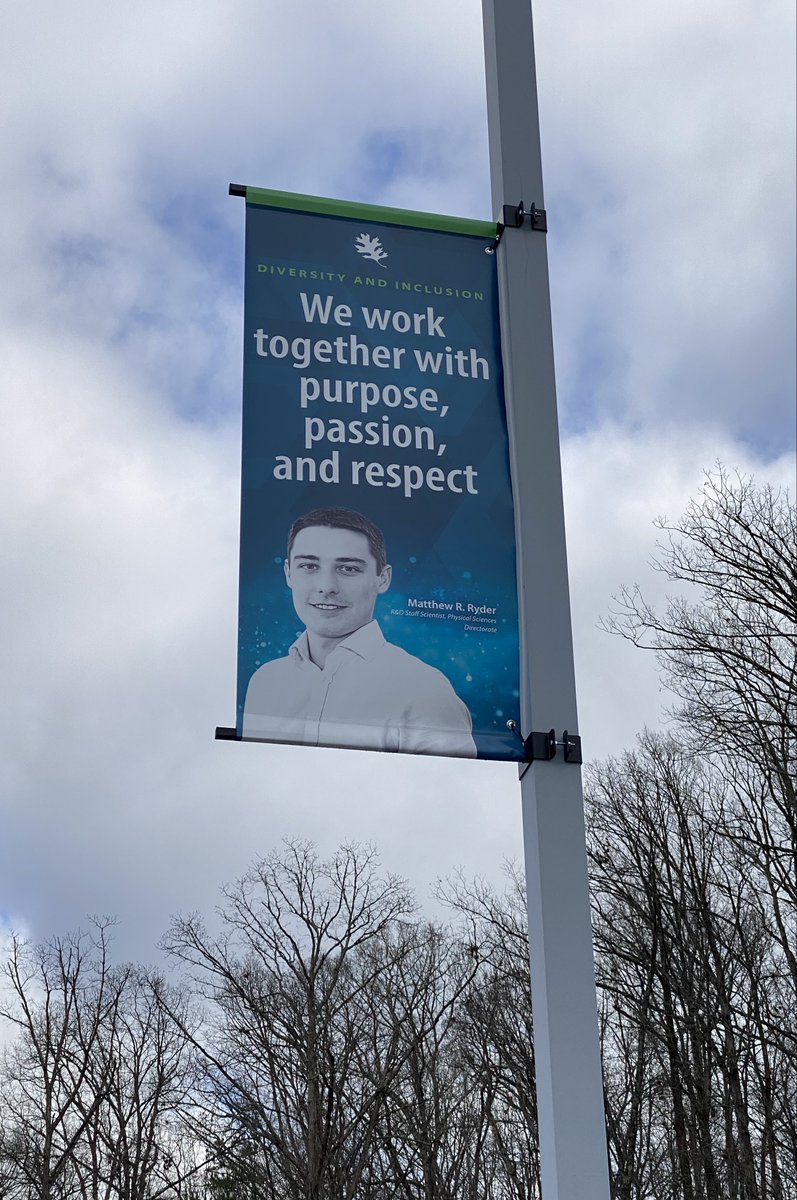 Honored and proud to be featured on one of the light poles <a href="/ORNL/">Oak Ridge Lab</a> as a result of my involvement as the chair of the Future Leaders Network and organizing outreach and networking events within ORNL and our local community in East Tennessee. Thanks to my amazing executive committee!