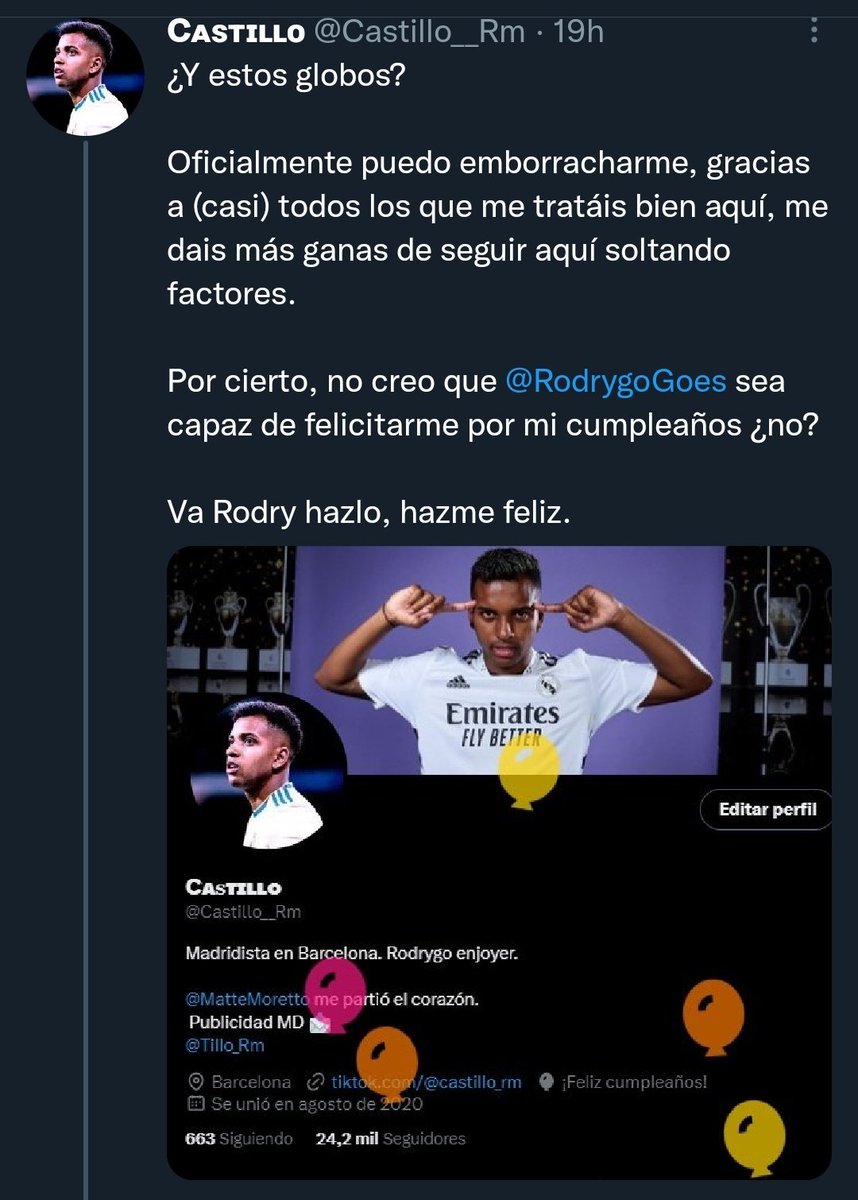 Castillo__Rm's tweet image. Decidí hacer historia el día de mi cumpleaños, te quiero @RodrygoGoes siempre en tú barco.🤍🤍
