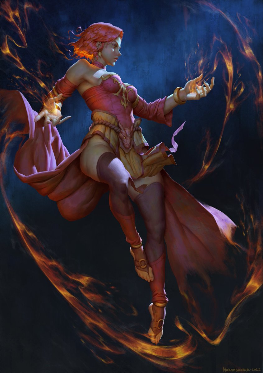 Lina fan art from Dragon's blood (dota 2) #digitalart #dota2 #netflix #dragonsblood #anime #manga #AnimeArt #mangaart