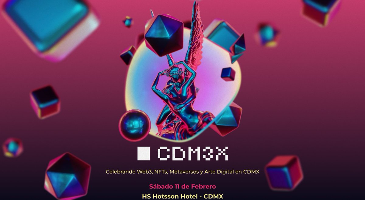 Ya estamos a una semana de <a href="/CDM3X/">CDM3X</a> por lo que les traemos un giveaway de dos entradas.🫶

1.❤️+🔁
2. Follow <a href="/CDM3X/">CDM3X</a> y <a href="/artcrypted/">artcrypted.avax🔺</a> 

Anunciaremos a los ganadores el próximo martes.🫡