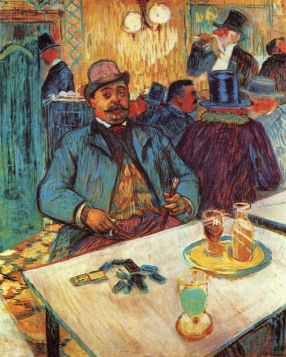 Henri de Toulouse-Lautrec 'Monsieur Boileau at café' 1893 #Lautrec