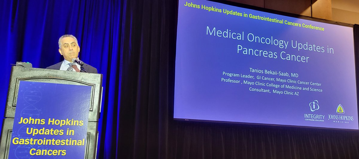 Mike Pishvaian (@mpishvaian) on Twitter photo <a href="/hopkinskimmel/">Johns Hopkins Kimmel Cancer Center</a> #HopkinsGI
📢On to #PancreaticCancer
➡️<a href="/GIcancerDoc/">Tanios Bekaii-Saab, MD</a> braved the cold🥶and walked us through current standards, and new therapies for pancreatic cancer
🙏Thank you Dr. Saab and safe flight✈️back to the sun 🌞🌵 <a href="/hopkinskimmel/">Johns Hopkins Kimmel Cancer Center</a> #HopkinsGI
📢On to #PancreaticCancer
➡️<a href="/GIcancerDoc/">Tanios Bekaii-Saab, MD</a> braved the cold🥶and walked us through current standards, and new therapies for pancreatic cancer
🙏Thank you Dr. Saab and safe flight✈️back to the sun 🌞🌵