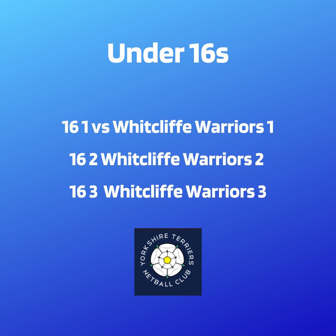 Fixtures for tomorrow for 5 of our teams, good luck all💙