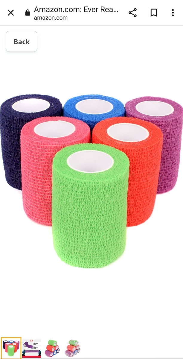 WattersonJeni's tweet photo. @Kanethedane10 Use some of this tape!!! Helped mine stop bleeding and gives some padding!! Plus it doesn't come off unless they chew at it. https://t.co/63DeGgBJig