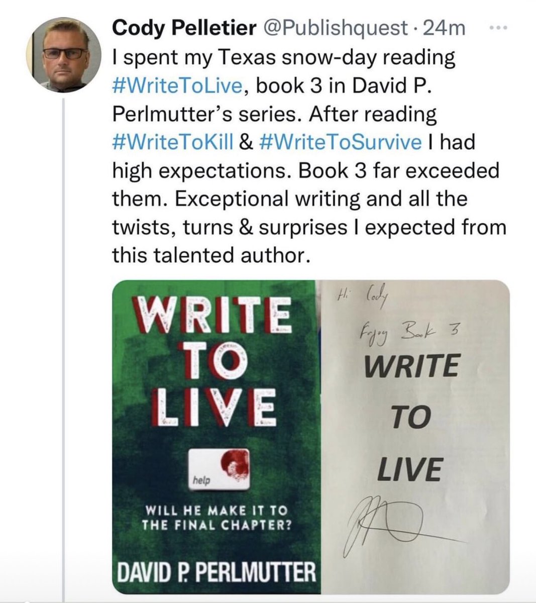 BookBangs's tweet photo. RT @davepperlmutter: These memories for my #CrimeFiction series from @elaine98861159 & @Publishquest popped up #Facebook! Oh, @kat_films DM’d you about the #TVPilot & the #PitchDeck & #LA! We are going to make this happen 📺🎬✍🏼 #BookBoost #book #bookb… https://t.co/3IKHhJO3lV