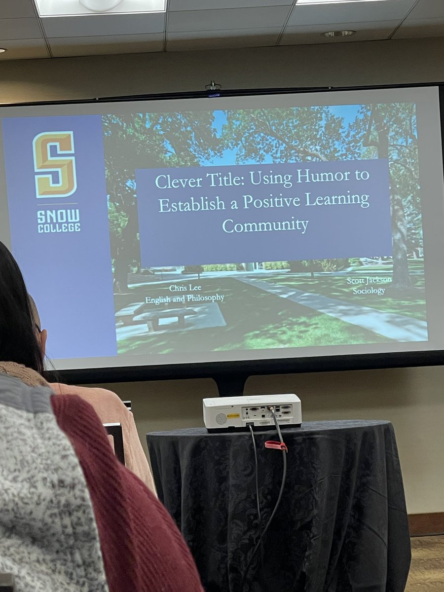 Great session on using humor in the classroom at #FYE2023! Thanks to the presenters from <a href="/SnowCollege/">Snow College</a> for sharing with us! <a href="/NRCFYESIT/">NRC FYE & SIT</a>