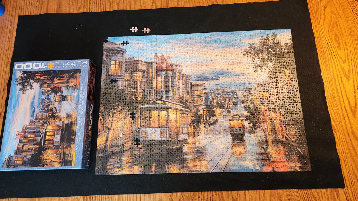 darrindenne's tweet photo. @europuz I have been doing puzzles for many years, including a few of yours. Missing pieces are very rare, so FIVE missing pieces is extremely unusual. And I have never had one duplicate piece in a puzzle box, much less two! Too bad, it was a nice pic. https://t.co/KUjCexBo6A
