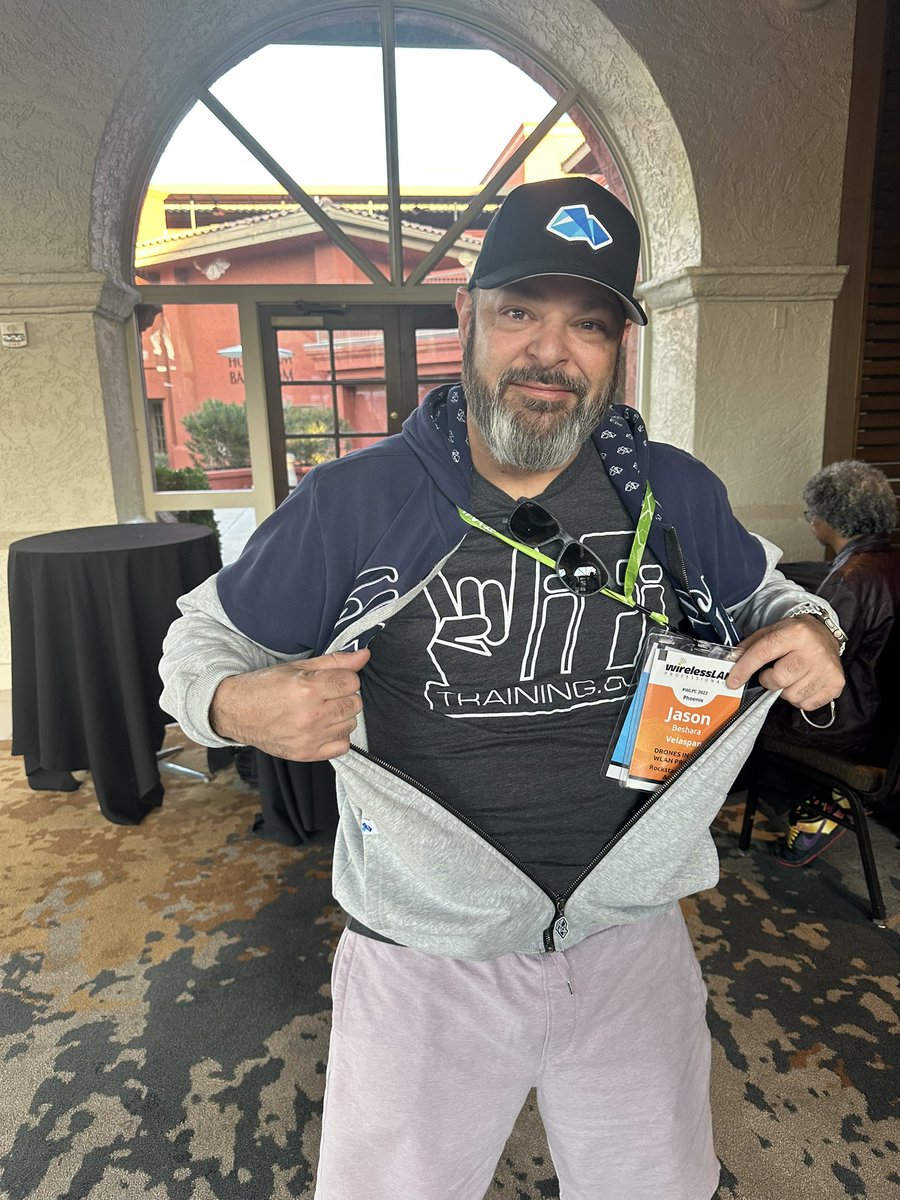 RockstarWifi's tweet photo. @JasonBeshara wins the costume contest day 1 @TheWLPC, Jason does Superman nicely;) #NotAllHerosWearCapes #WLPC @mrncciew @RockstarWifi @welles #WiFiTraining https://t.co/erIz239nVR