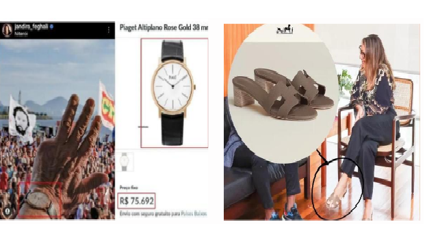 Lula diz que classe média ostenta padrão acima do necessário, mas usa relógio de R$ 84 mil e Janja sandálias de R$ 5 mil