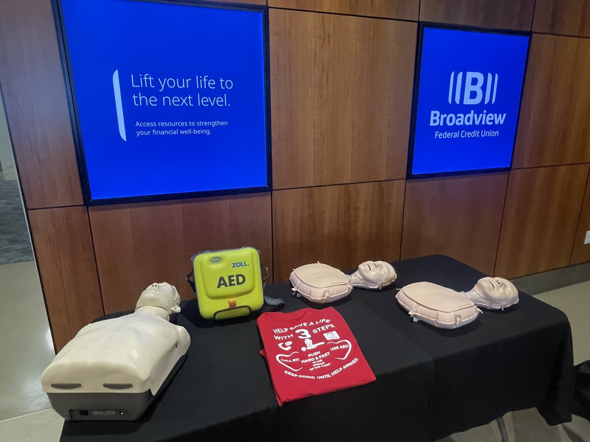 <a href="/AHANewYork/">American Heart Association - NY State</a> <a href="/HealthNYGov/">NYSDOH</a> <a href="/AlbanyMed/">Albany Med Health System</a> <a href="/CAP_COM_FCU/">CAP COM FCU</a> Along with a tshirt designed by <a href="/ColonieEms/">Colonie EMS</a>, and being worn by paramedics to raise funds for more AEDs in the #TownOfColonie