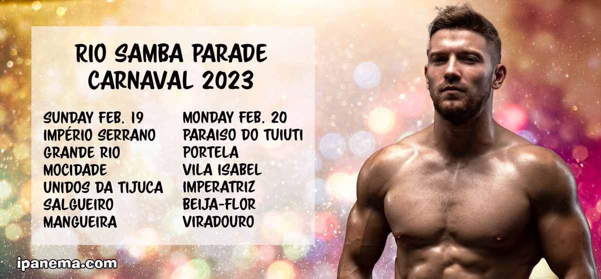 riogayguide's tweet photo. Carnaval in Rio is just a few days away. Are you ready? https://t.co/lyMXS4yh1Y