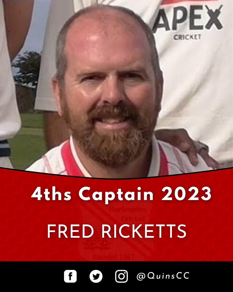 Cork Harlequins CC (@quinscc) on Twitter photo As part of our series of Captaincy announcements Cork Harlequins CC are very pleased that Fred Ricketts has agreed to be reappointed as our 4th team captain for 2023. Best wishes to Fred and his feisty fourths <a href="/munstercricket/">Munster Cricket</a> #QuinsCCFamily As part of our series of Captaincy announcements Cork Harlequins CC are very pleased that Fred Ricketts has agreed to be reappointed as our 4th team captain for 2023. Best wishes to Fred and his feisty fourths <a href="/munstercricket/">Munster Cricket</a> #QuinsCCFamily