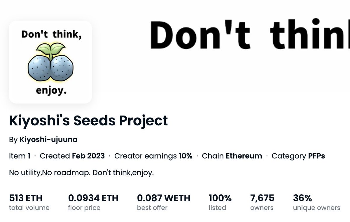 Thanks for supporting #Kiyoshi!

In three and a half hours, the Genesis Mint event will come to an end.

Seeds that are not minted will be used for future development.