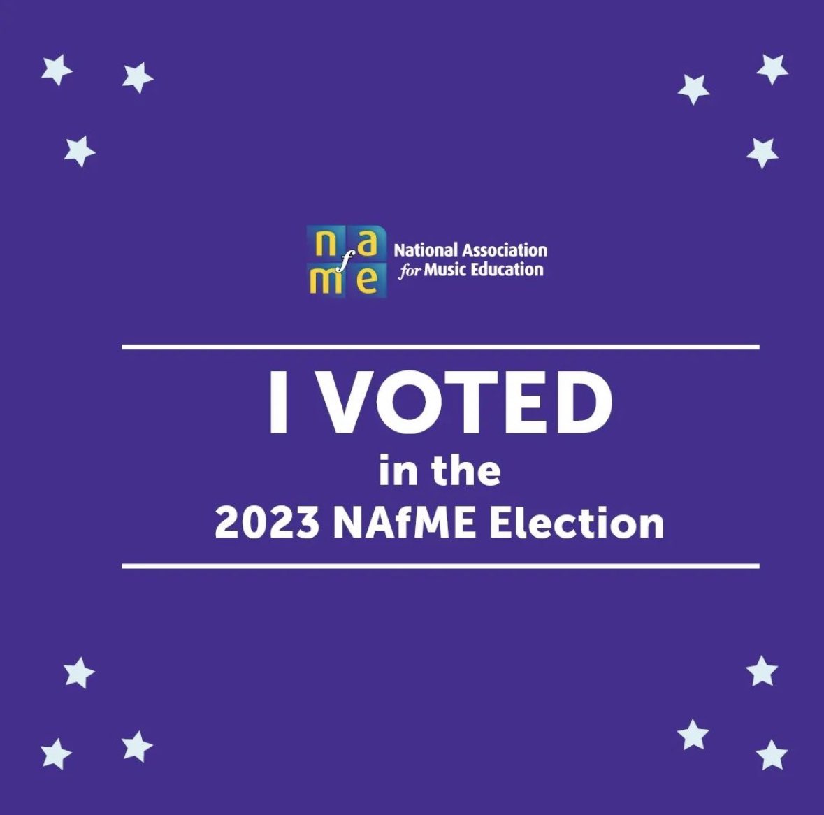 DavidNJMEA's tweet photo. There still time to vote in the election: https://t.co/Wy4lYcxqDD #nafme #musiceducation #easterndivision https://t.co/jLkZjoxIV7