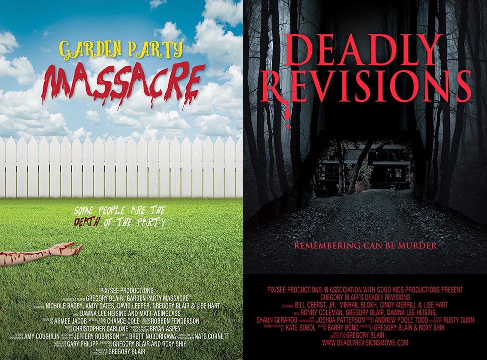 Gregory Blair (@thegregoryblair) on Twitter photo My films for the #HorrorCommunity: <a href="/GardnPrtyMasacr/">GardenPartyMassacre</a> (rb.gy/aqwjgs) and <a href="/DeadlyRevisions/">Deadly Revisions</a>, which gets a new release this Spring! My #books are: THE RITUAL (rb.gy/t0aedk) and LITTLE SHIVERS (amazon.com/gp/product/B00…). #horror #HorrorMovies #Horror365Challenge My films for the #HorrorCommunity: <a href="/GardnPrtyMasacr/">GardenPartyMassacre</a> (rb.gy/aqwjgs) and <a href="/DeadlyRevisions/">Deadly Revisions</a>, which gets a new release this Spring! My #books are: THE RITUAL (rb.gy/t0aedk) and LITTLE SHIVERS (amazon.com/gp/product/B00…). #horror #HorrorMovies #Horror365Challenge