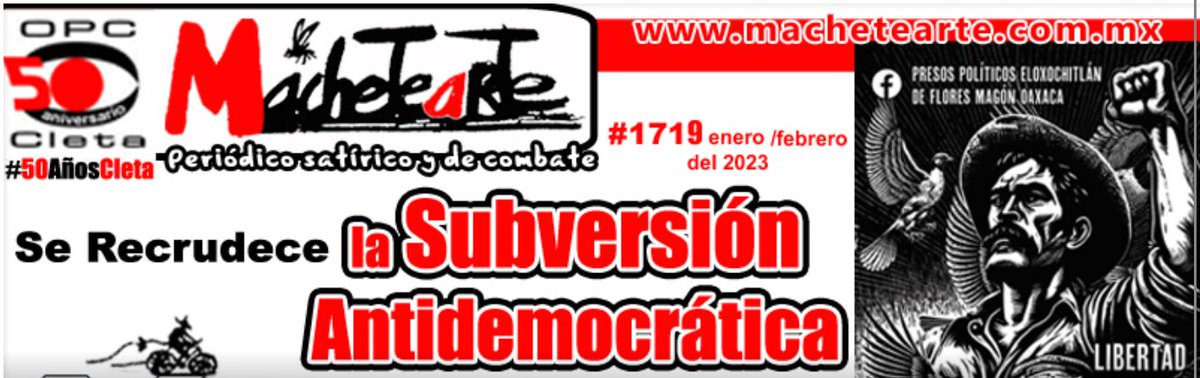 pmachetearte's tweet photo. Machetearte no. 1719 ya está circulando y está de festejo por los 50 años del #CLETA  
https://t.co/B8V6YkoCcQ https://t.co/D727K0RSOh